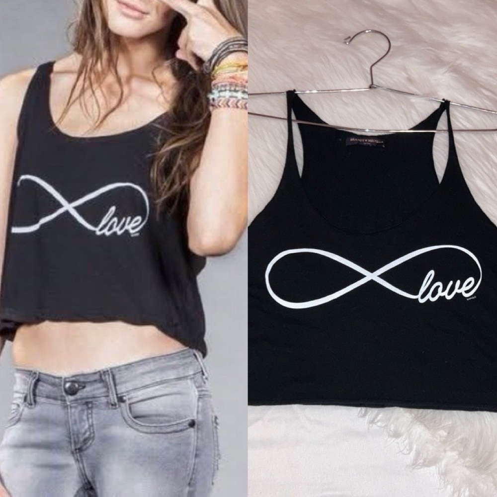 Brandy Melville Infinity Love Crop Top